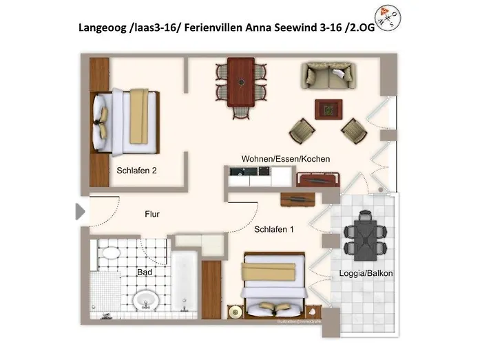 Apartmentvilla Anna Apartmentvilla Anna 3-16 Daire Langeoog